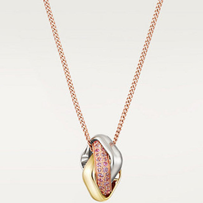 Noble Trinity Pink Diamond Necklace