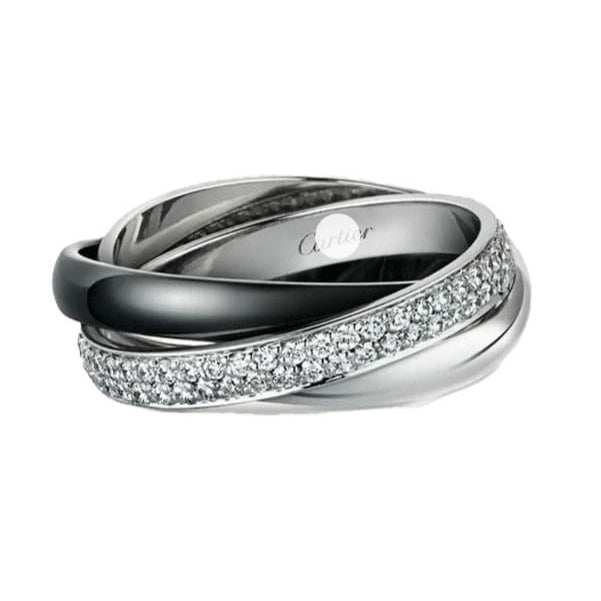 Noble White Gold Ceramic Ring