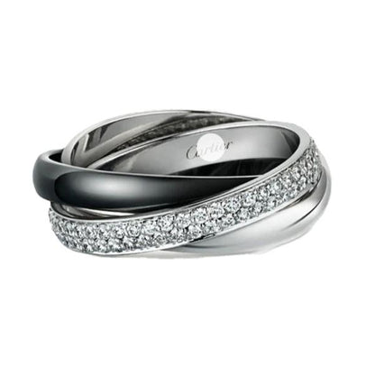 Noble White Gold Ceramic Ring