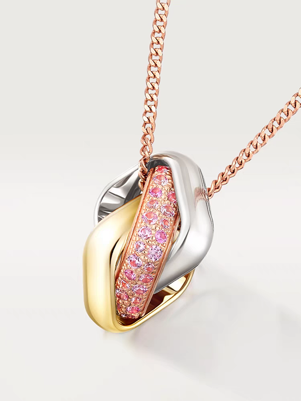 Noble Trinity Pink Diamond Necklace