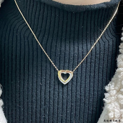Noble Trinity Heart Diamond Necklace