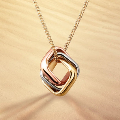 Noble Trinity Cushion Necklace