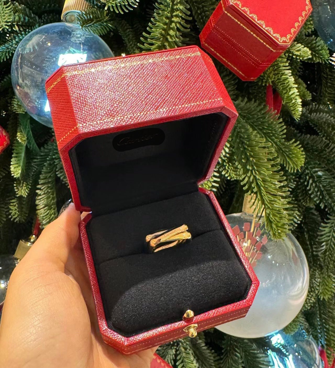 Noble Trinity Cushion Ring