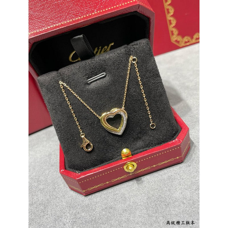 Noble Trinity Heart Diamond Necklace