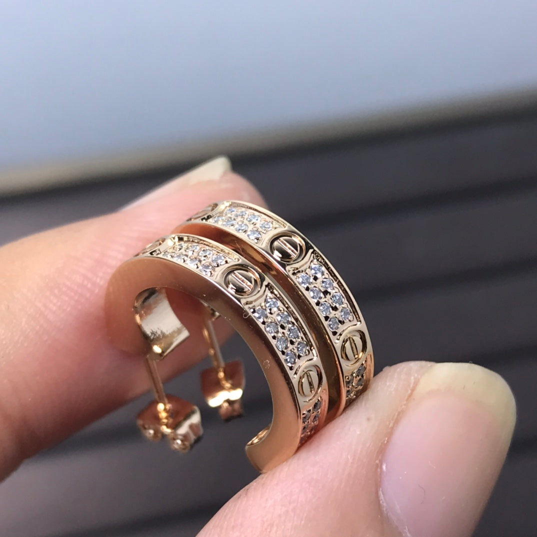 Noble Love Pave Diamonds Earrings
