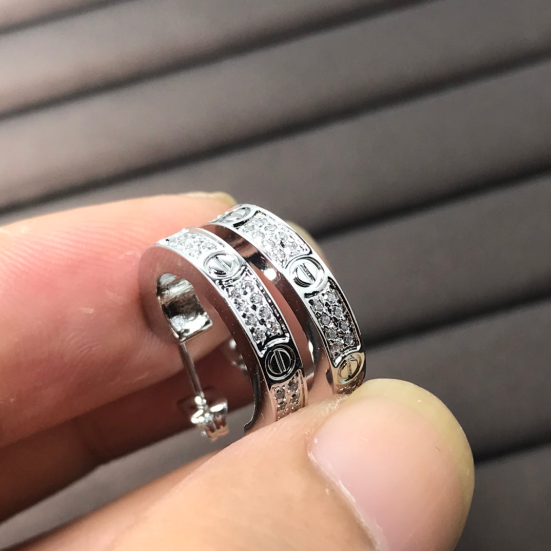 Noble Love Pave Diamonds Earrings
