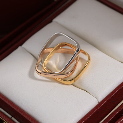 Noble Trinity Cushion Ring