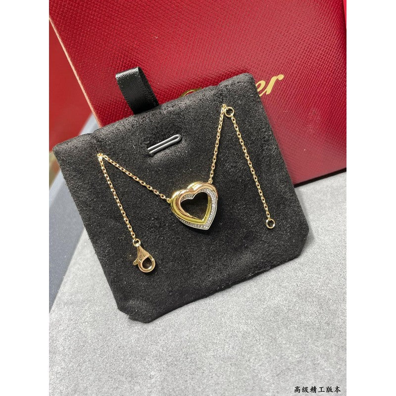 Noble Trinity Heart Diamond Necklace