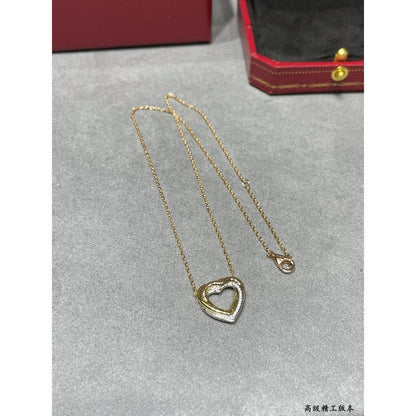 Noble Trinity Heart Diamond Necklace