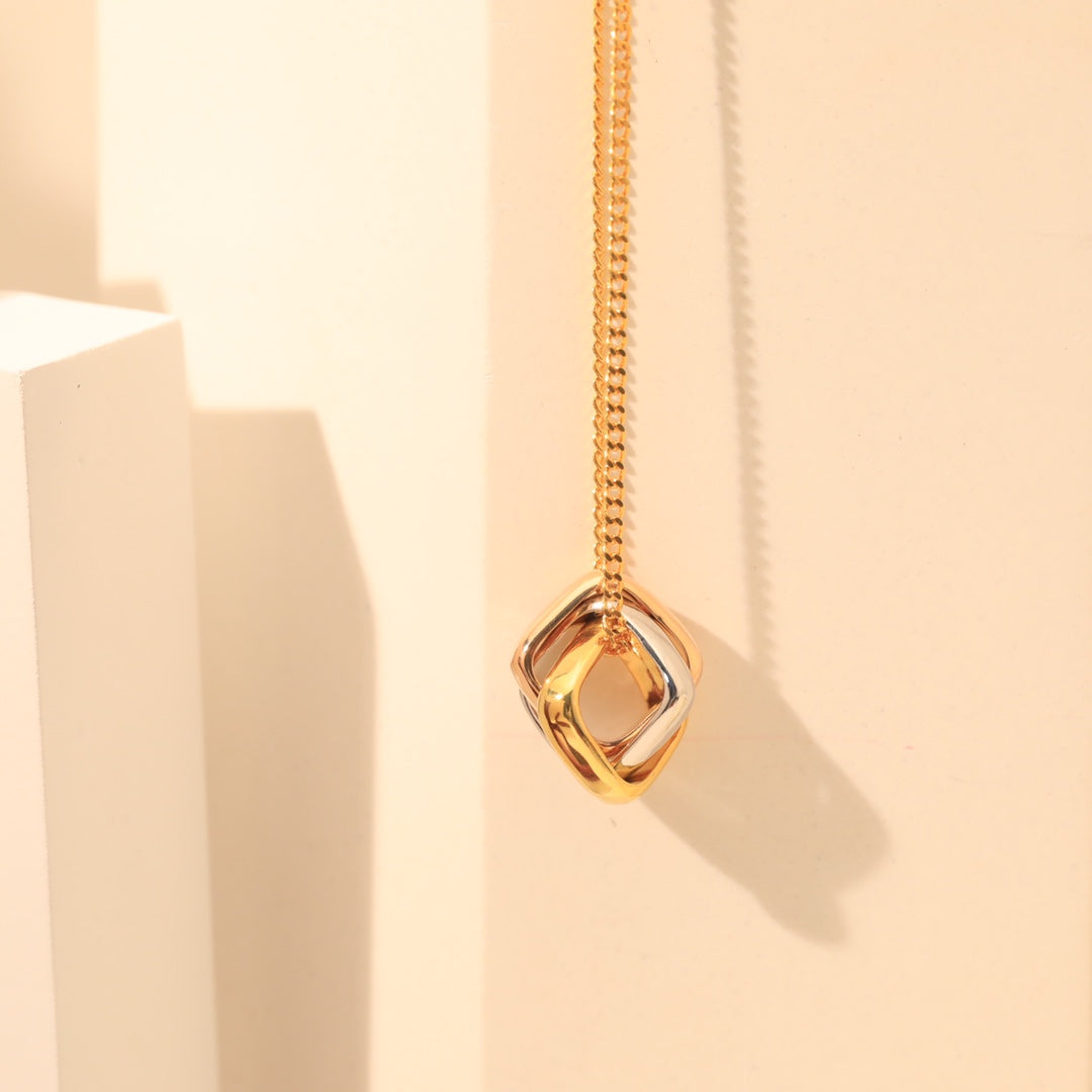 Noble Trinity Cushion Necklace
