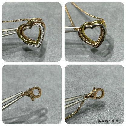 Noble Trinity Heart Diamond Necklace