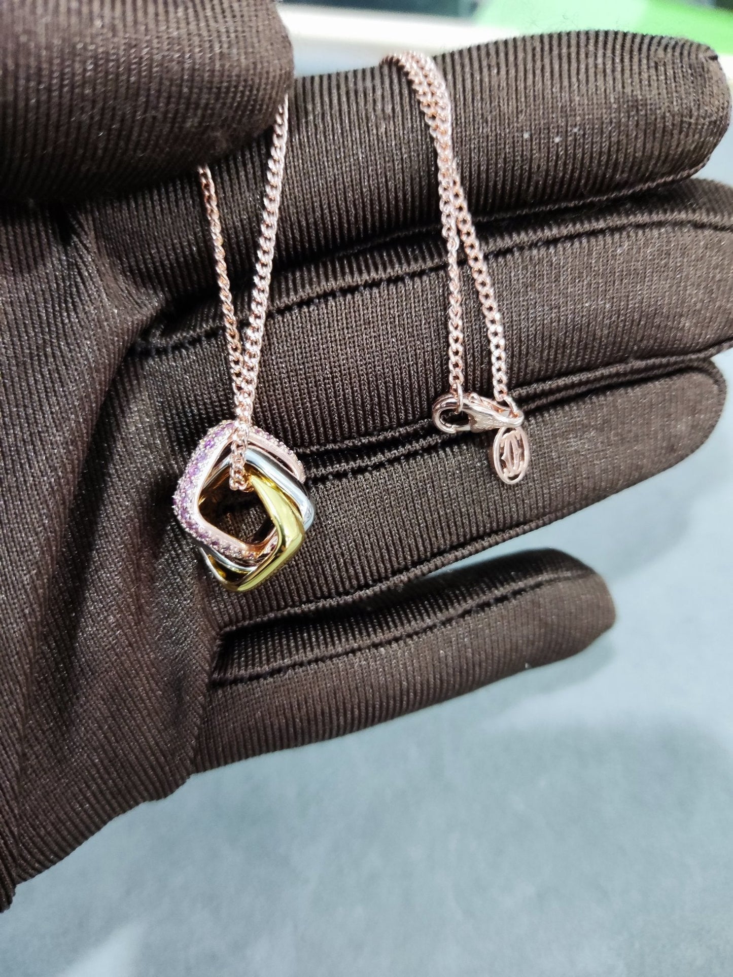 Noble Trinity Pink Diamond Necklace