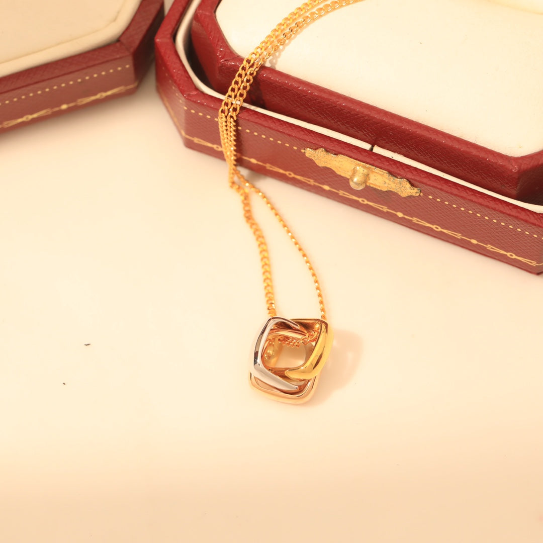 Noble Trinity Cushion Necklace