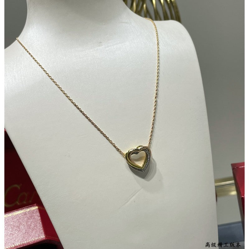 Noble Trinity Heart Diamond Necklace