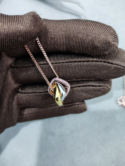 Noble Trinity Pink Diamond Necklace