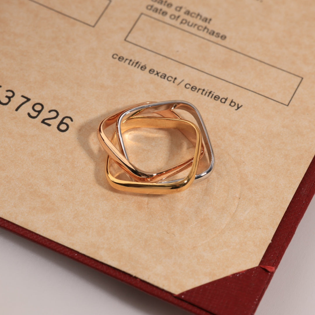 Noble Trinity Cushion Ring