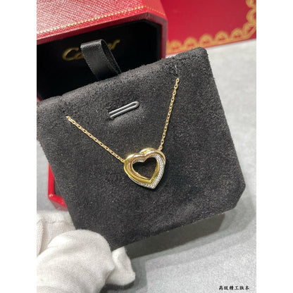 Noble Trinity Heart Diamond Necklace
