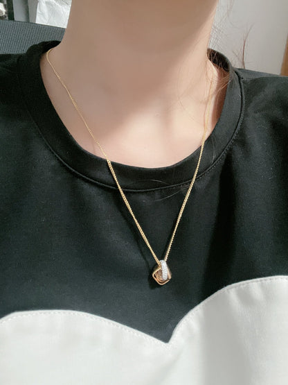 Noble Trinity Cushion Diamond Necklace