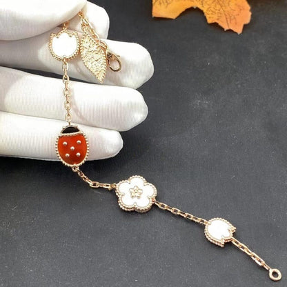 Noble Lucky Spring Rose Gold Bracelet 5 Motifs