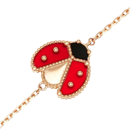 Noble Lucky Spring Open Wings Bug Rose Gold Bracelet