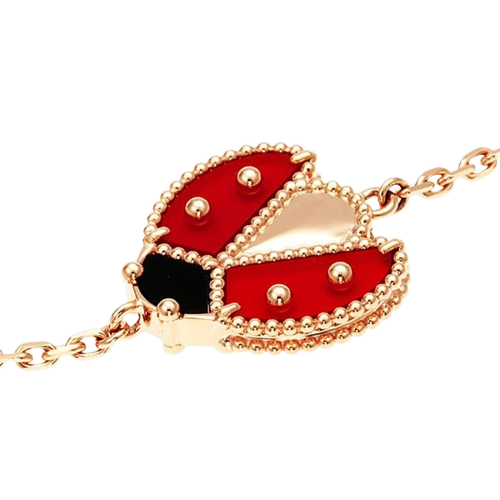 Noble Lucky Spring Open Wings Bug Rose Gold Bracelet