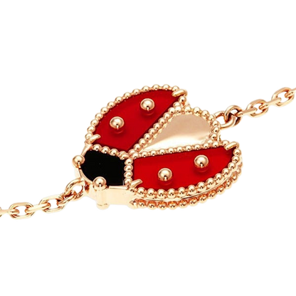 Noble Lucky Spring Open Wings Bug Rose Gold Bracelet
