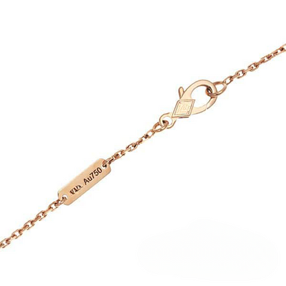 Noble Lucky Spring White Blossom Pink Gold Pendant